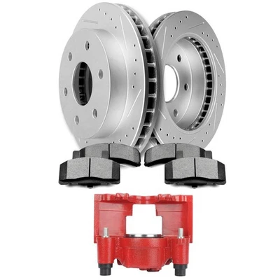 7Pcs Rear Brake Caliper Brake Rotors & Pad For 1992-1999 GMC K1500 Suburban Foto 1 de 4