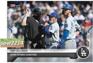 2021 Topps Now Cody Bellinger #4 Bizarre RBI Single Clears Fence - Picture 1 of 1
