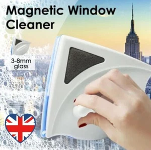 Magnetic Window Double Sided Cleaner Single Glazed Glass Cleaning Sponge Wiper - Picture 1 of 8