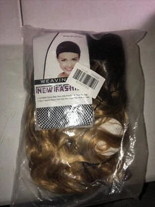 Full Wig, Long Bangs Layered Blonde Mixed. Wavy Human Hair Blend. - Picture 1 of 3