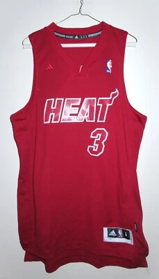 Camiseta Adidas Miami Heat Dwyane Wade #3 Roja Alterna Mediana M 40 Foto 1 de 4