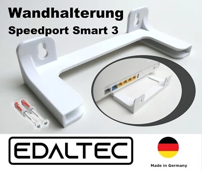 EDALTEC Wandhalterung passend für Telekom Speedport Smart 3 Halterung Halter weiß