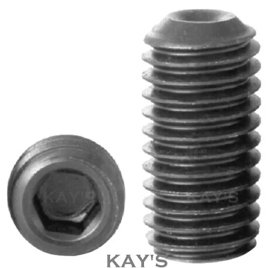 KAYFAST BSW WHITWORTH GRUB SCREWS HIGH TENSILE CUP POINT ALLEN KEY SOCKET SCREW 3/16 1/4