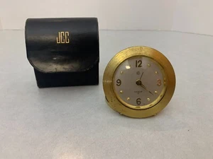 1960’s Mark Cross 8-Day Mechanical Folding Travel Alarm Clock - Swiss Luxor - Picture 1 of 12