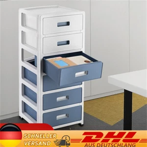 Schubladenschrank Kunststoff mit Rollen Rollcontainer mit Schubladen Wagen Wei? - Bild 1 von 19