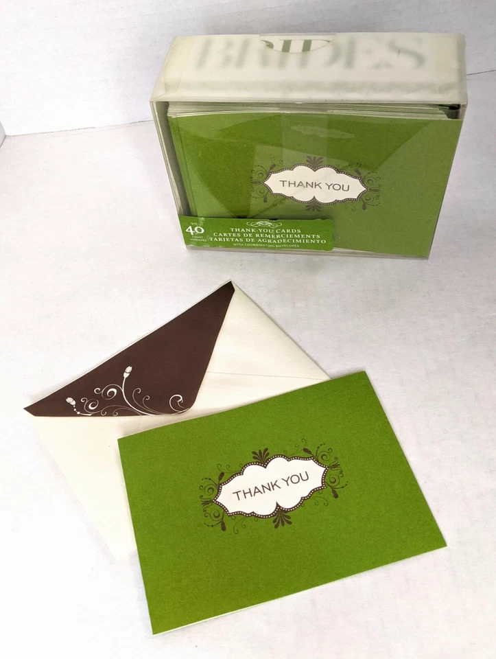 新娘杂志感谢笔记 Gartner Studios 40 克拉带信封婚礼 — 第 1/4 张图片