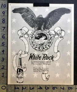 1916 WHITE ROCK MINERAL WATER SPRING WAUKESHA WISCONSIN FAIRY DECOR AD FC5166 - Picture 1 of 1