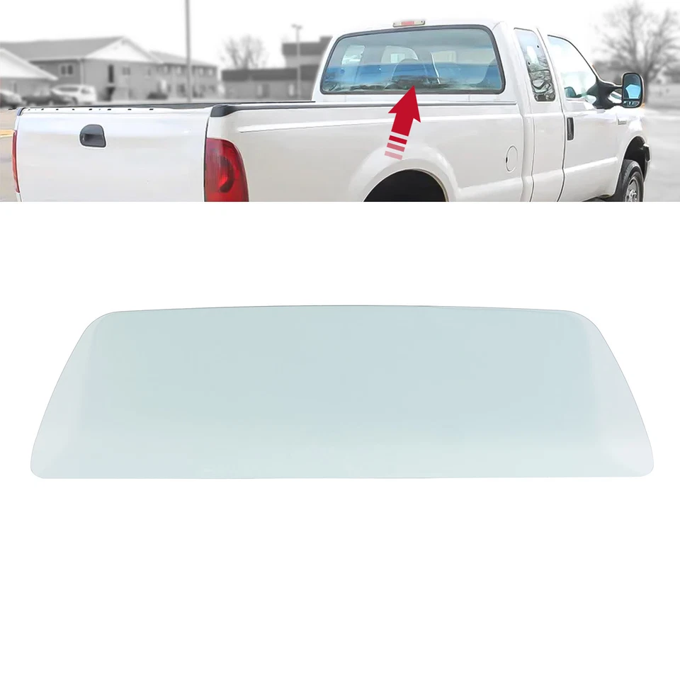 For Ford F250 F350 F450 F550 F650 F750 99-07 Rear Window Glass Stationary Clear Foto 1 de 4