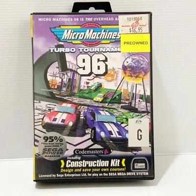 Micro Machines Turbo Tournament 96 + Box & Manual - Sega Mega Drive - Tested - Image 1 of 4