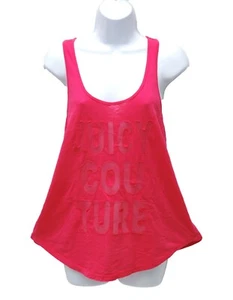 NWT Juicy Couture Womens Raceback Tank Top, Bright Rose, L Large - Picture 1 of 8
