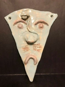 EINZIGARTIGER KÜNSTLER SIGNIERT FARINA ABSTRAKT MODERNE STUDIO KUNST KERAMIK GESICHT KEIL ITALIEN! - Bild 1 von 12