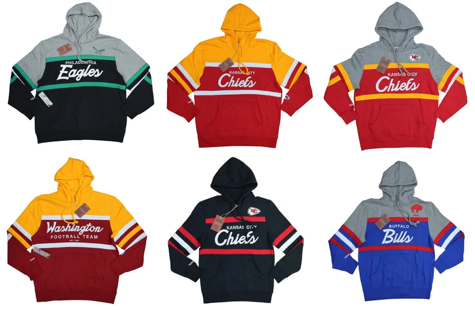 Sudadera con capucha Mitchell & Ness NFL Throwbacks Head Coach para hombre nueva con etiquetas Foto 1 de 1