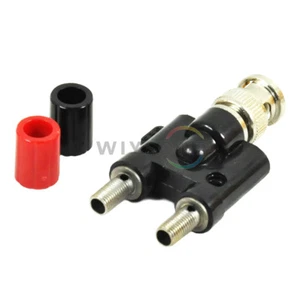HT311 BNC Male Plug to 2 dual Jack Female Coaxial Connector for Hantek Tektronix - Picture 1 of 4