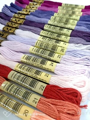 DMC 35 New colors set / 6-strand Embroidery 100% cotton floss.  - Image 1 of 4