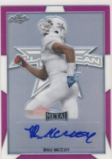 BRU MCCOY 2019 Leaf Metal Army All American Bowl Pink /6 AUTO TENNESSEE