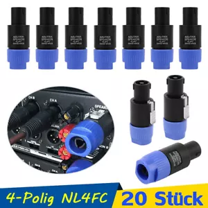 20x Speakon PA Altavoz Cable Conector Cajas Conector 4 Polos NL4FC - Imagen 1 de 13