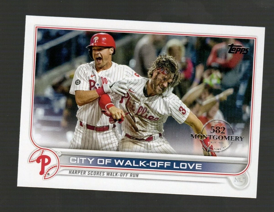 2022 Topps 582 Montgomery Club Stamp #321 City of Walk-Off Love Bryce Harper - Image 1 of 1