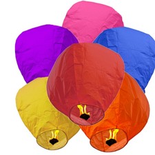 10 Lanterne Volanti X Feste Matrimoni Eventi Mini Mongolfiere Cinesi 10 Pz