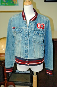 Ralph Lauren | US Polo Assn. Jeansjacke mit geripptem Pulloverkragen Damen Large - Bild 1 von 20
