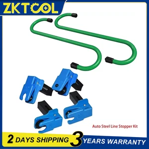 Juego de kit de tope de línea de acero automático de 3/8"" 5/16"" 1/2"" para manguera de riel de combustible y 2 perchas - Imagen 1 de 6