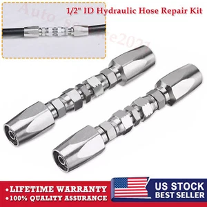 2Pcs 1/2inch Hydraulic Hose Field Repair Kit for Hydraulic Hose Crimper Fittings - Picture 1 of 11
