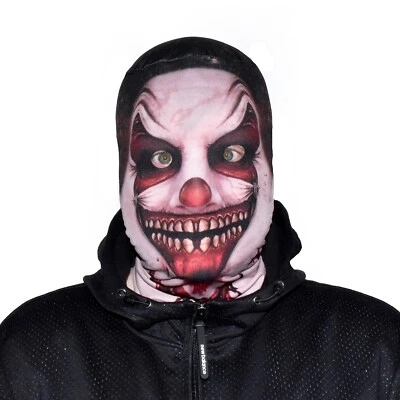 3D Effekt Zerrissen Grin Killer Clown Kopf Gesicht Maske Halloween FS156 - Bild 1 von 4