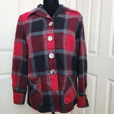 Pendleton 1950's True Vintage Women’s 49er Jacket Medium Wool Red Black Plaid - Image 1 of 4