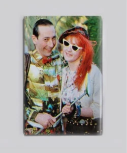 PEE WEE HERMAN & CYNDI LAUPER / PUTT PUTT (1984) - AFFICHE MAGNÉTIQUE 2" x 3" (années 80) - Photo 1/2