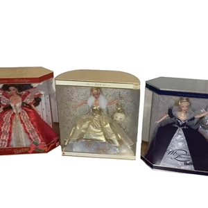 Barbie Ediciones Especiales Lote de 3 Felices Fiestas Celebración Princesa del Milenio - Imagen 1 de 9