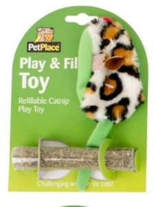 Pet Place Fill + Refillable Catnip Filled Mouse Toy For Cat Kitten play Treats - Picture 1 of 7