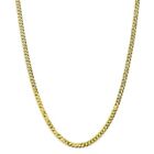 10k Yellow Gold 4.6mm Flat Beveled Curb Chain Bracelet or Necklace 10FBU120