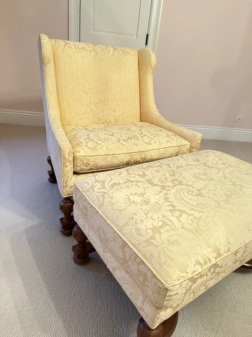 Baker Chair w/ottoman Cover
