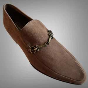 Authentic $730 Cesare Paciotti US 7 Suede Loafers Italian Designer Shoes - Picture 1 of 8