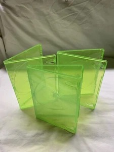 LOT OF (3) Microsoft XBOX 360 Green 14mm Replacement Video Game Storage Cases - Picture 1 of 12