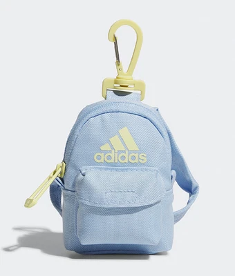 Adidas Mini Mochila Embalable Llavero Bolso Azul Claro Amarillo Clip Bolsa Pequeña Foto 1 de 4