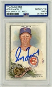 Greg Maddux Signed 2022 Topps Allen & Ginter Trading Card PSA GEM MT 10 AUTO - Picture 1 of 2