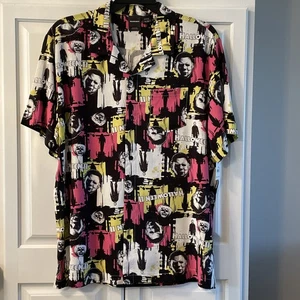 Camisa Hombre Halloween II Michael Myers Botón Abajo Llamativa Talla XL (46/48) NUEVA CON ETIQUETAS - Imagen 1 de 4