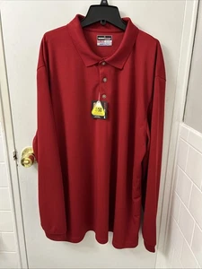 Grand Slam Performance Shirt Mens Size 2XL Red UPF Golf Polo Airflow L/S - Picture 1 of 13