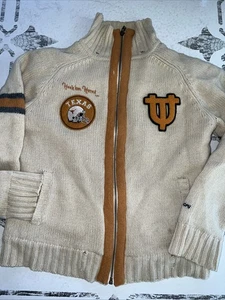 CHIP & PEPPER Vintage Style Lined Zipper Sweater University of Texas Longhorns - Picture 1 of 19