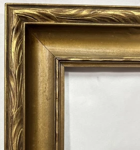 Antiker alter Vintage Gold vergoldeter geschnitzter Holzrahmen passt 16"x12" gerührt - Bild 1 von 12