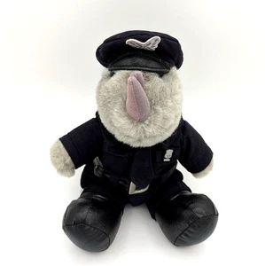 Nashorn Aqua Plüsch Nashorn Polizist 8 Zoll hoch pharmazeutisches Werbe-Maskottchen - Bild 1 von 7