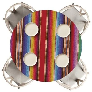 Mexico Fitted Tablecloth Best for 45"-56" Round, Halloween Cinco De Mayo - Picture 1 of 7