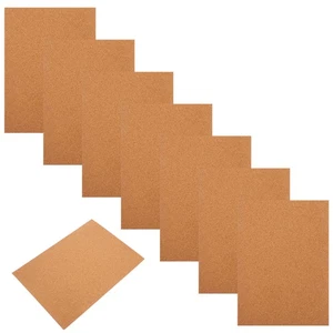  8pcs Adhesive Cork Sheets For Crafts: Rectangle Cork Board Tiles For Diy - Picture 1 of 12