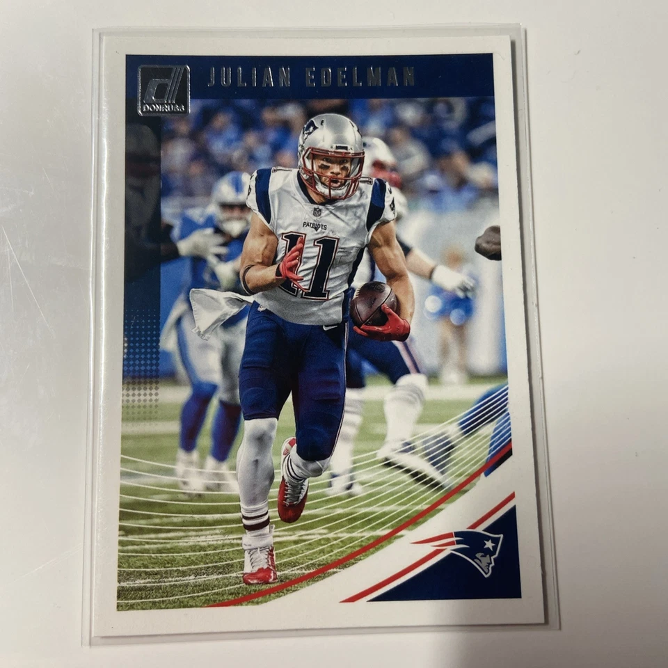 2018 Donruss # 186 Julian Edelman New England Patriots - Image 1 of 2