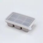 Non Toxic Ice Cube Maker 6 Cavity Silicone Ice Tray With Lid For Safe Use