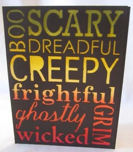 Handmade HALLOWEEN Die Cut Creepy Frightful etc Blank Inside U Choose How Many - Picture 1 of 11