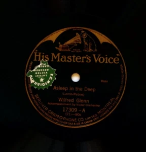 WILFRED GLENN – ASLEEP IN THE DEEP / ROCKED IN THE CRADLE OF THE DEEP 78 RPM 934 - Picture 1 of 3