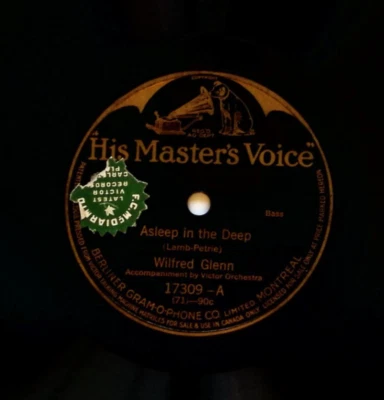 WILFRED GLENN – ASLEEP IN THE DEEP / ROCKED IN THE CRADLE OF THE DEEP 78 RPM 934 - Image 1 of 3
