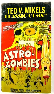 Astro Zombies Horror John Carradine VHS Ted V. Mikels -Cult B-Movie - NEW - Image 1 of 4