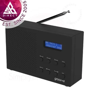 Groov-e Paris Tragbar DAB / Fm Digital Radio Mit Bluetooth Verbindung │ Schwarz - Bild 1 von 4